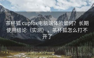 茶杯狐 cupfox电脑端体验如何？长期使用结论（实测），茶杯狐怎么打不开了