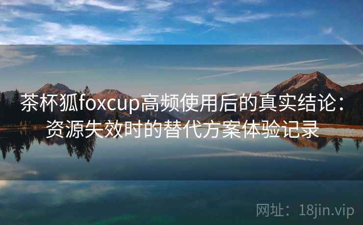 茶杯狐foxcup高频使用后的真实结论:资源失效时的替代方案体验记录 茶杯狐foxcup高频使用后的真实结论:资源失效时的替代方案体验记录