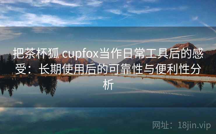 把茶杯狐 cupfox当作日常工具后的感受:长期使用后的可靠性与便利性分析 把茶杯狐 cupfox当作日常工具后的感受:长期使用后的可靠性与便利性分析