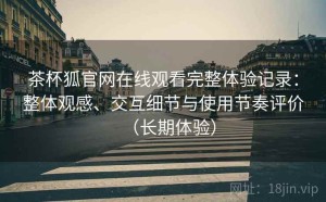 茶杯狐官网在线观看完整体验记录：整体观感、交互细节与使用节奏评价（长期体验）