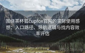 围绕茶杯狐cupfox官网的实际使用感想：入口路径、导航逻辑与找内容效率评估