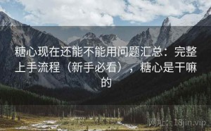 糖心现在还能不能用问题汇总：完整上手流程（新手必看），糖心是干嘛的