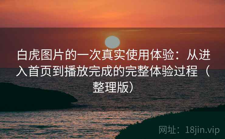 白虎图片的一次真实使用体验：从进入首页到播放完成的完整体验过程（整理版）