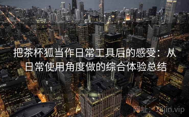 把茶杯狐当作日常工具后的感受:从日常使用角度做的综合体验总结 把茶杯狐当作日常工具后的感受:从日常使用角度做的综合体验总结
